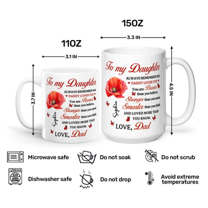 To My Daughter  | Personalized Ceramic Coffee Mug