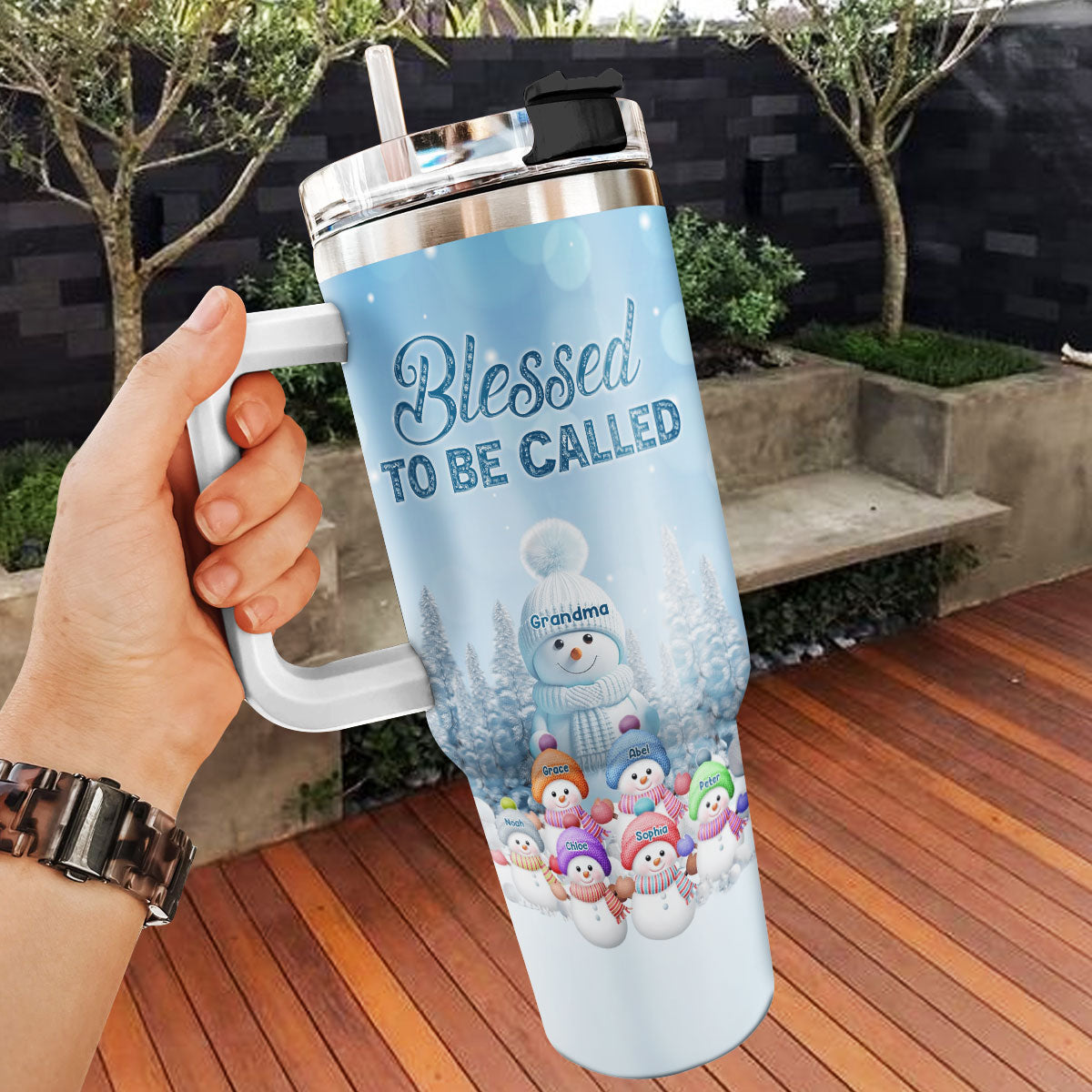 Blessed To Be Called Grandma | Personalized Stainless Steel Tumbler