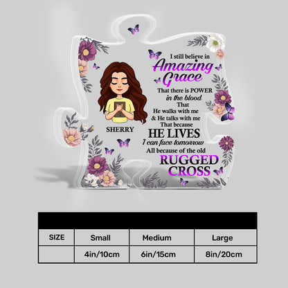 Amazing Grace | Personalized Custom Shaped Squared Acrylic Plaque JSAPPPH1588L