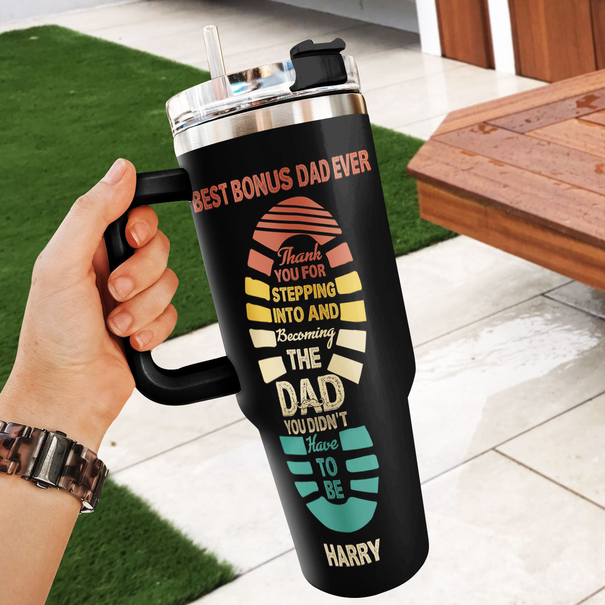 Best Bonus Dad Ever | Personalized Stainless Steel Tumbler SSTM1033