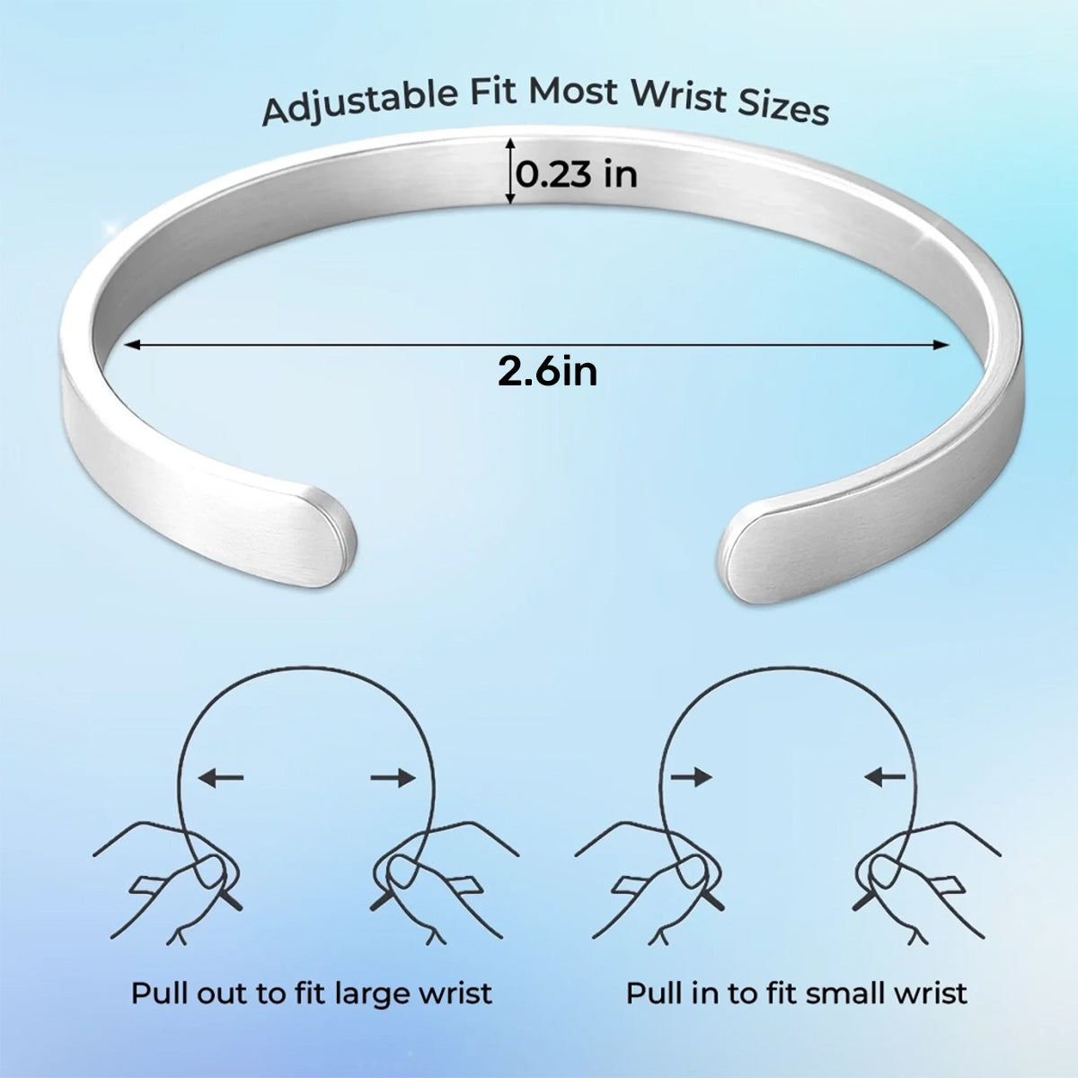 God Created You With A Purpose | Personalized Cuff Bangle Bracelet With Box