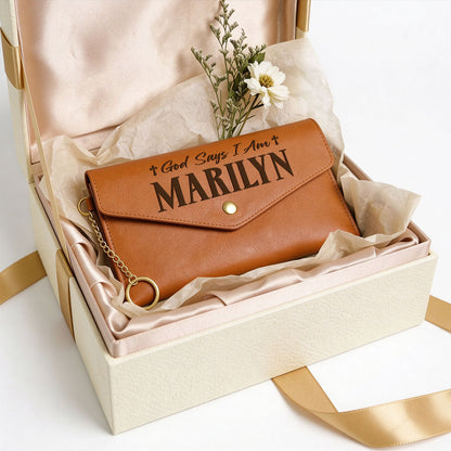 Good Morning This Is God | Personalized Leather Envelope Wallet