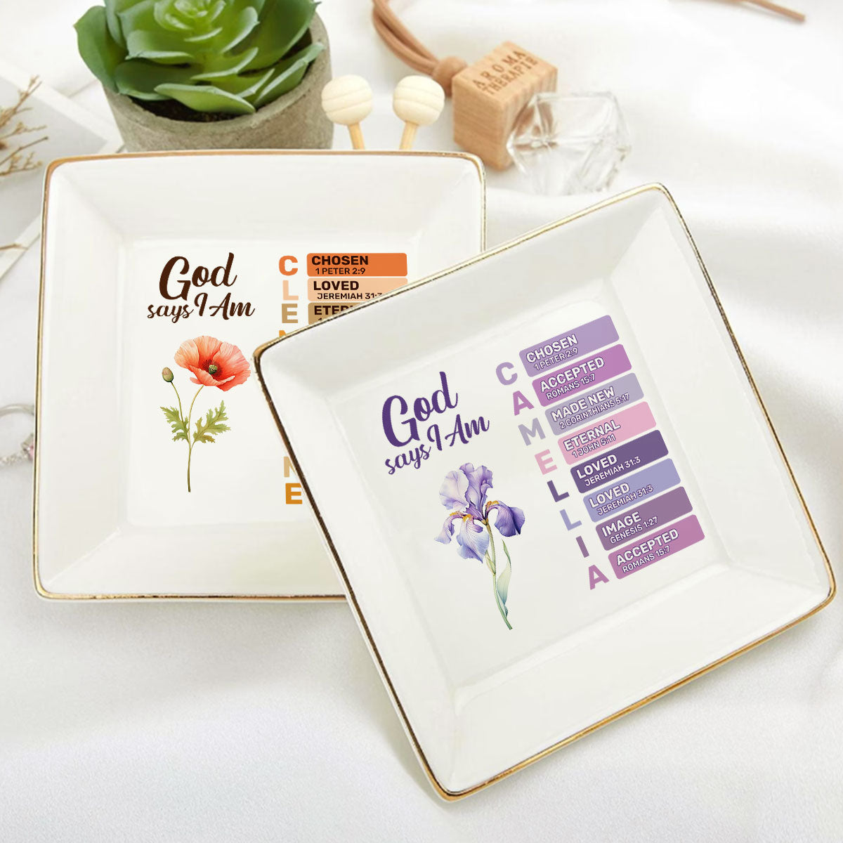 What God Says About You | Personalized Jewelry Dish JSJDPH1986D