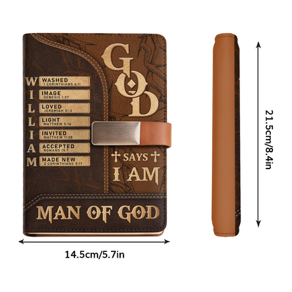 Man Of God  | Personalized Leather Notebook & Pen Set