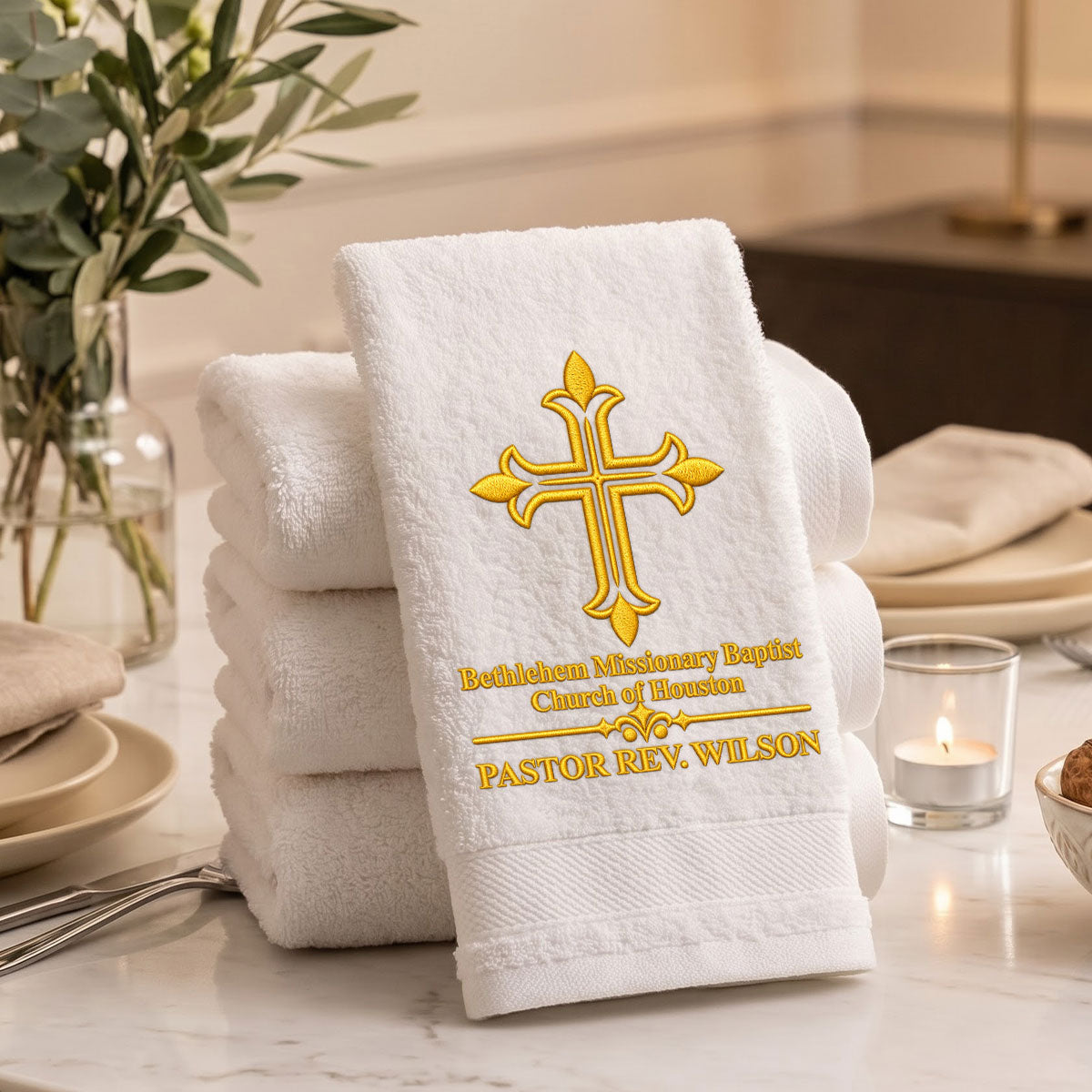A Servant Called By God | Personalized Embroidered Fingertip Towel