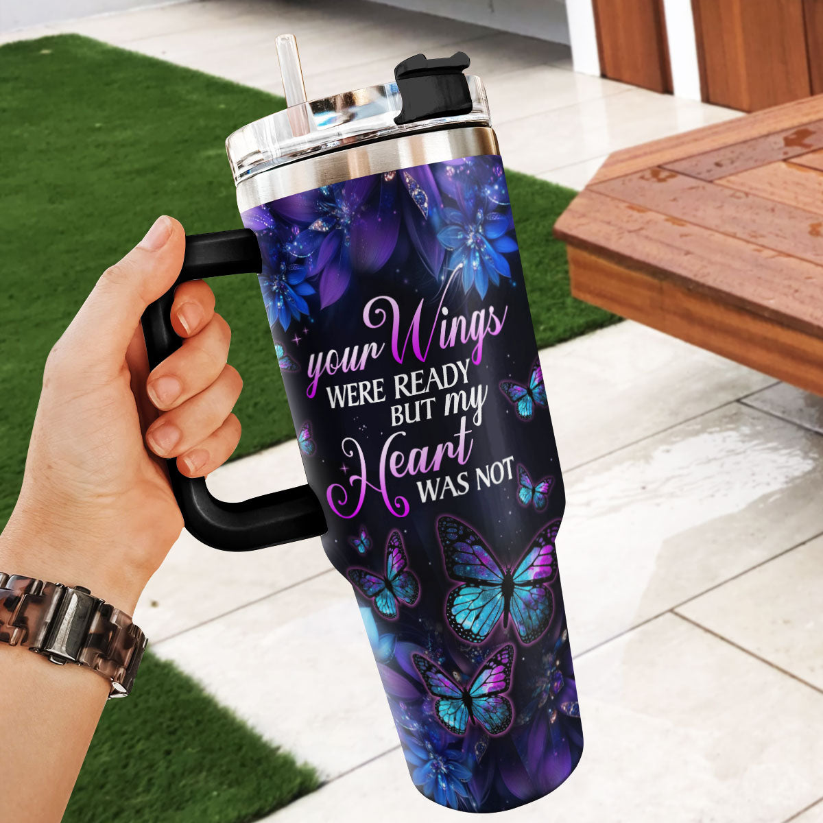 Your Wings Were Ready | Personalized Stainless Steel Tumbler JSSSTHLH1373TA