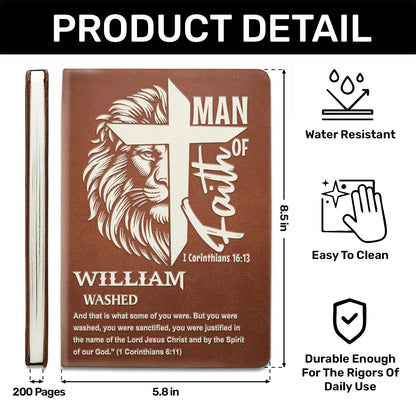 Man Of God | Personalized Leather Cover Notebook