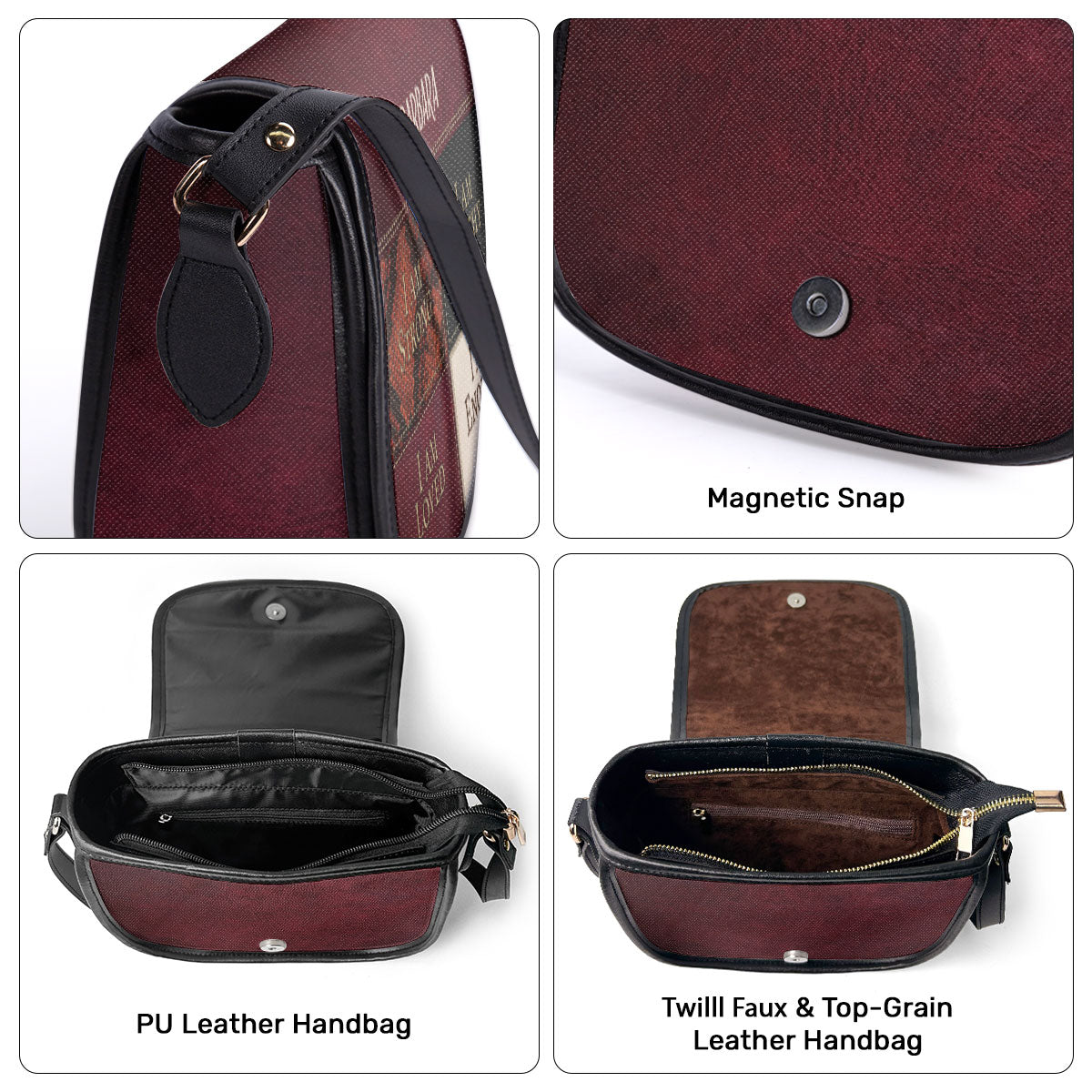 I Am Strong - Personalized Leather Saddle Bag NUHN282