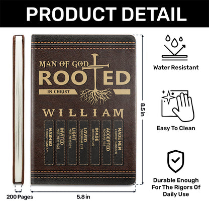 Man Of God Brown Color | Personalized Leather Cover Notebook