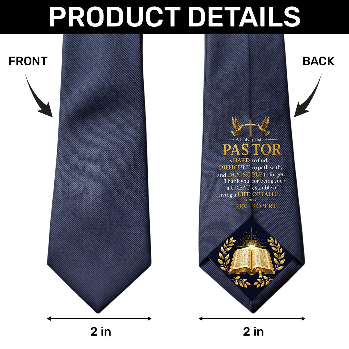A Truly Great Pastor | Personalized Men Tie