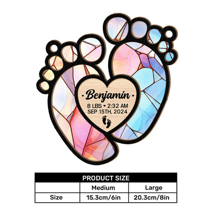 Newborn Baby | Personalized Window Hanging Suncatcher JSWHSCHLPA2686M