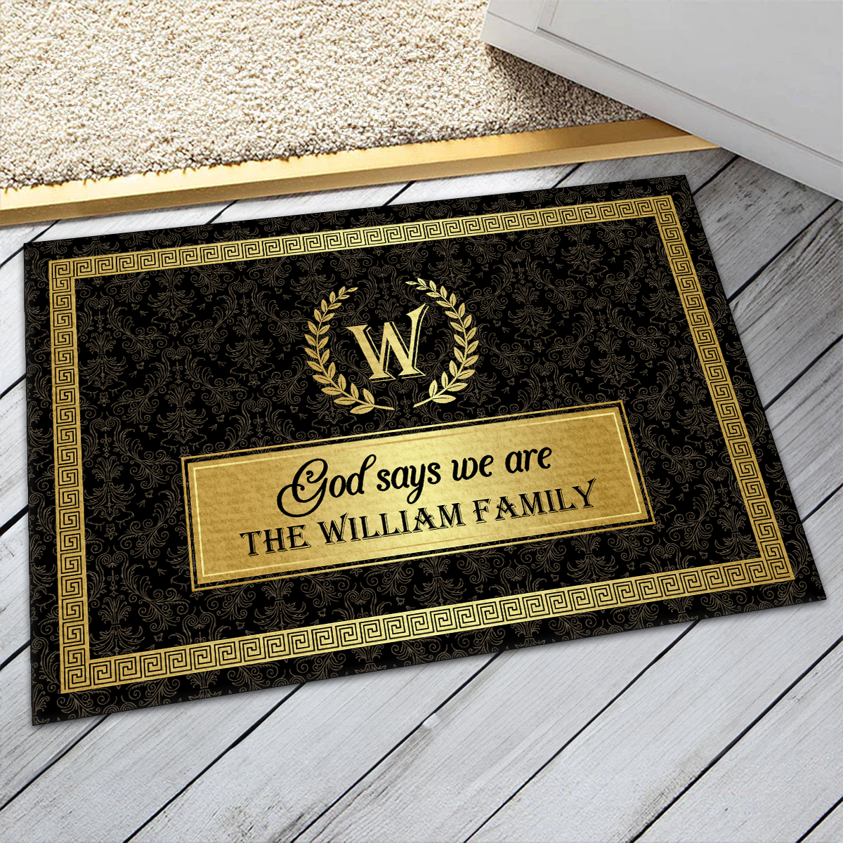 God Says We Are | Personalized Doormat