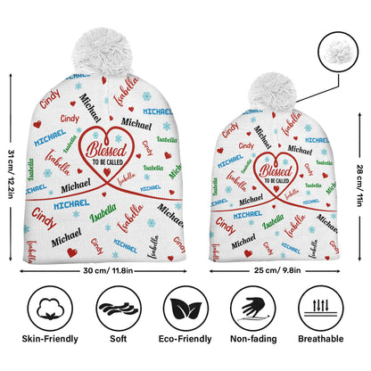 Blessed To Be Called Grandma  | Personalized Bobble Beanie Hat