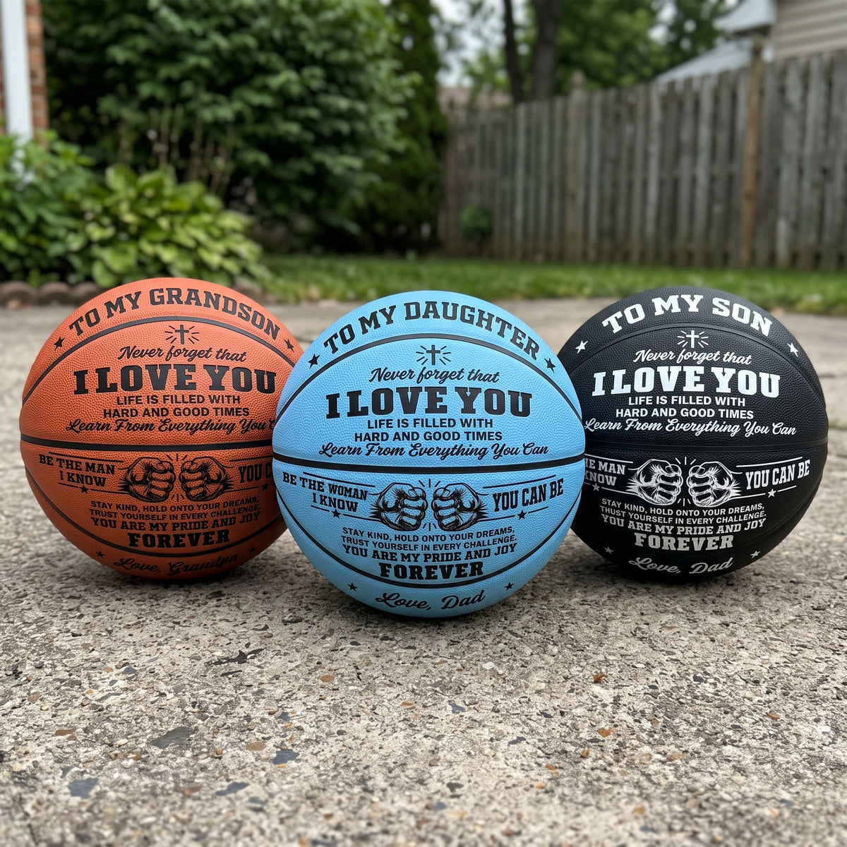 To My Grandson My Son Just Do Your Best | Personalized Basketball