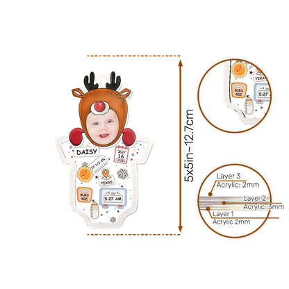 Baby 1st Christmas | Personalized 3 Layered Christmas Shaker Ornament