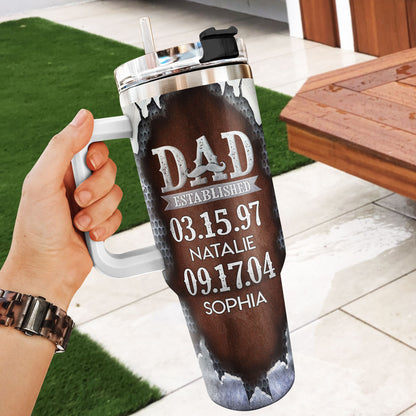 Dad Established | Personalized Stainless Steel Tumbler JSSSTN18