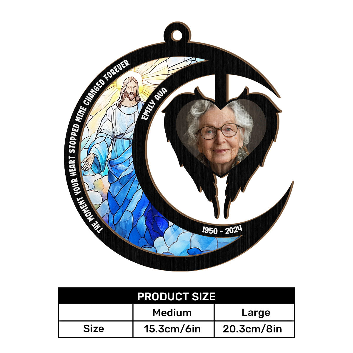 I'm Right Inside Your Heart | Personalized Suncatcher Ornament JSSUNOPL2516T