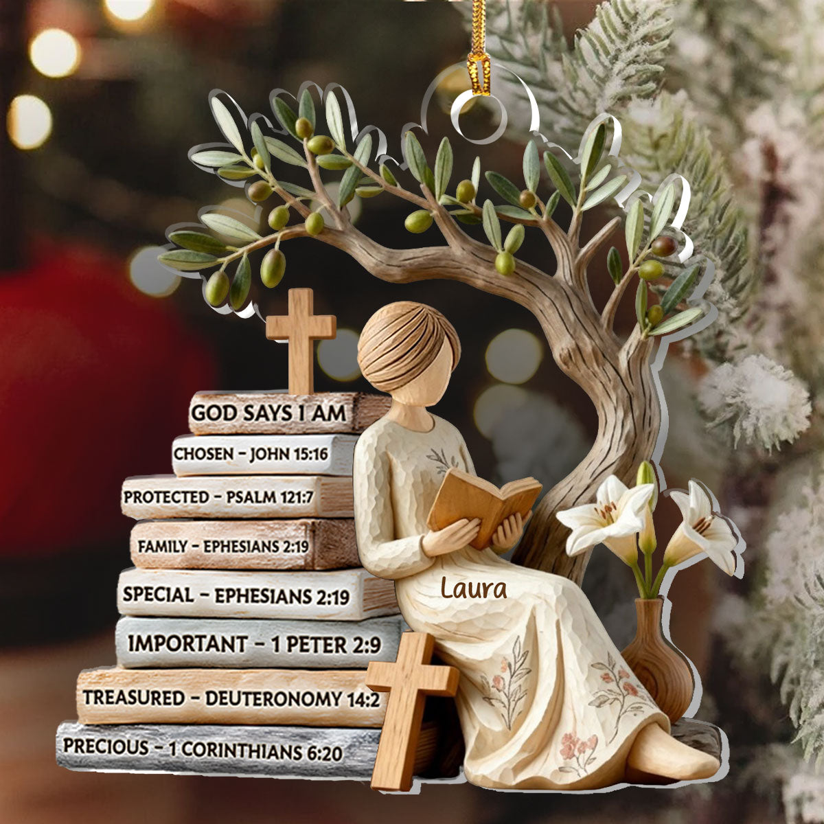 God Says I Am | Personalized 1-Layer Acrylic Ornament