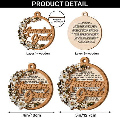 Amazing Grace  |  2-Layered Wooden Ornament