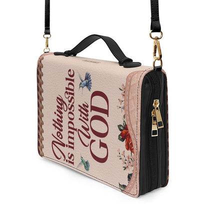 Must-Have Personalized Bible Cover - Nothing Is Impossible With God M04A