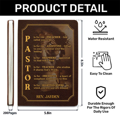 Pastor | Personalized Leather Cover Notebook