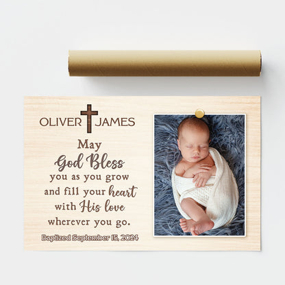 Unique Baptism Gift For Godson Goddaughter - Personalized Poster JSPTHLHA1757L