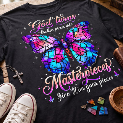 Broken Pieces Into God’s Masterpiece |  2D Unisex Long Sleeve