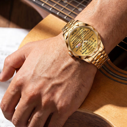 Pray On It Pray Over It Pray Through It | Personalized Men's Wrist Watch