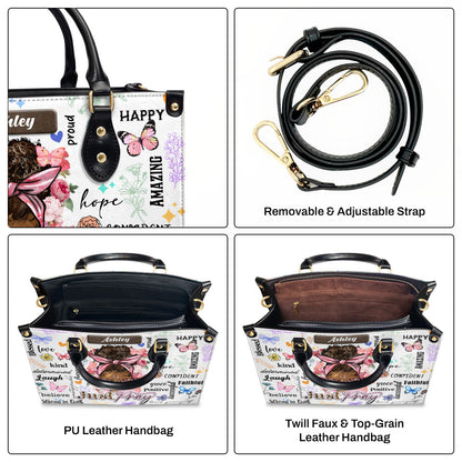 Just Pray | Personalized Leather Handbag JSLHBHLHA1366M