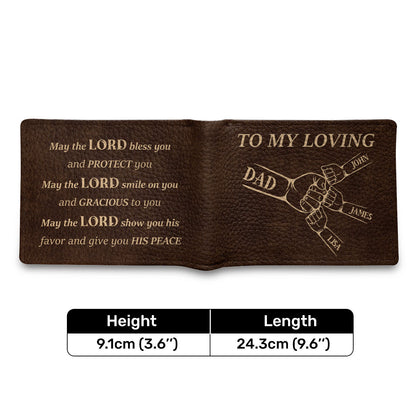 To My Loving Dad | Personalized Folded Wallet For Men JSLFWPL2353L