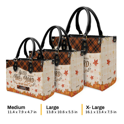 Bless The Lord Oh My Soul | Personalized Leather Handbag JSLHBPPA1371TA