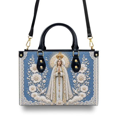 Our Lady Of Fátima In Bloom |  Leather Handbag