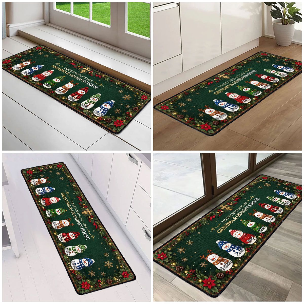 There's No Place Like Grandma & Grandpa's House | Personalized Runner Rug