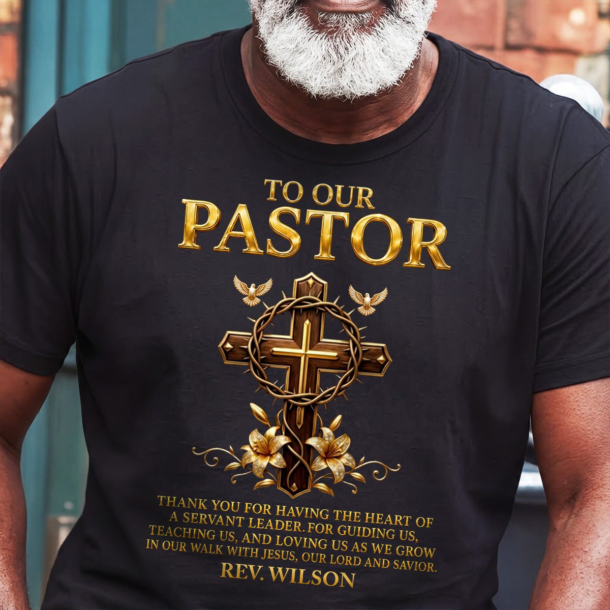 To Our Pastor For Having The Heart Of A Servant Leader | Personalized 2D Unisex T-shirt