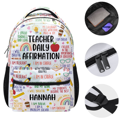 Teacher Daily Affirmation | Personalized Backpack JSBPH883