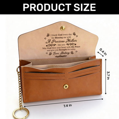 I Thank God Every Day For You | Personalized Leather Envelope Wallet