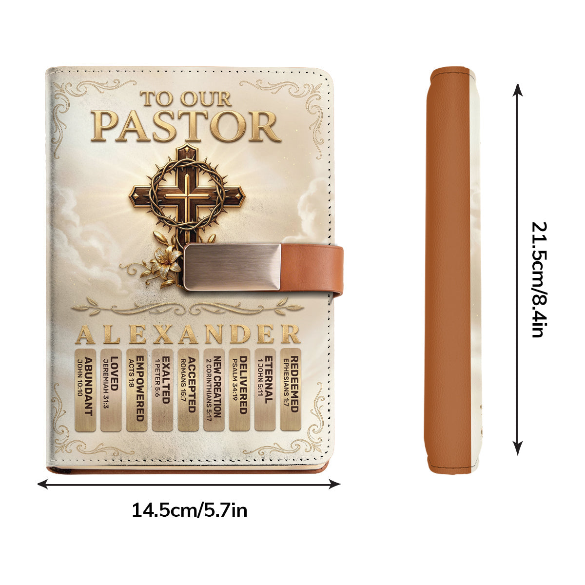 To Our Pastor | Personalized Leather Notebook & Pen Set