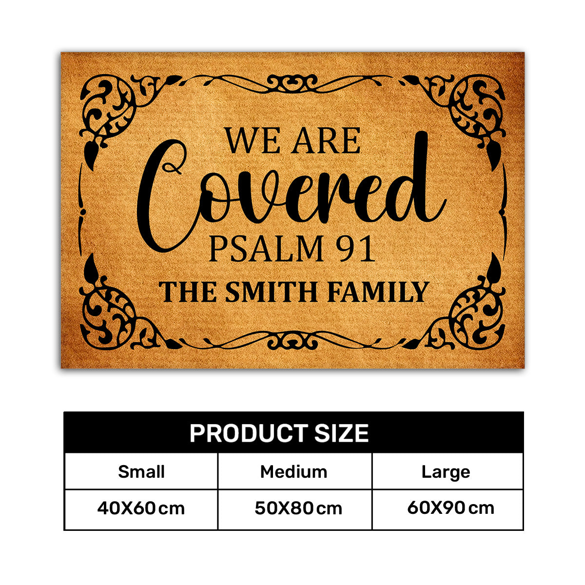 We Are Covered  | Personalized Doormat