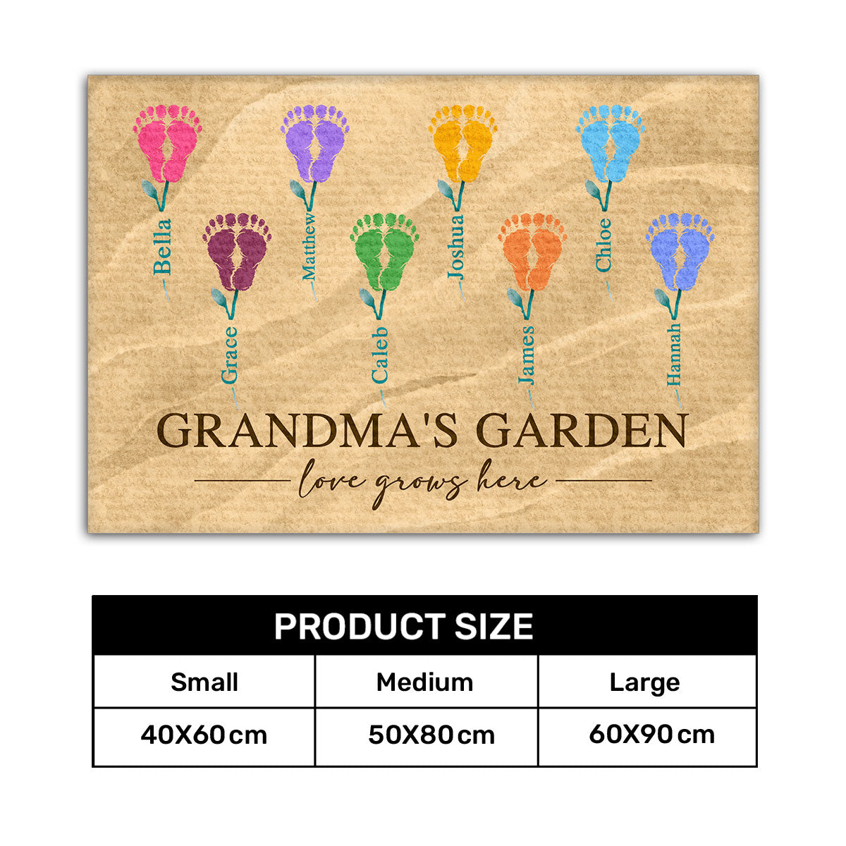 Grandma's Garden | Personalized Doormat JSDMHLHA1726D