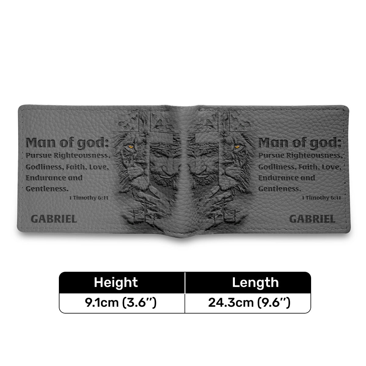 Man Of God | Personalized Folded Wallet For Men JSLFWPN2769M