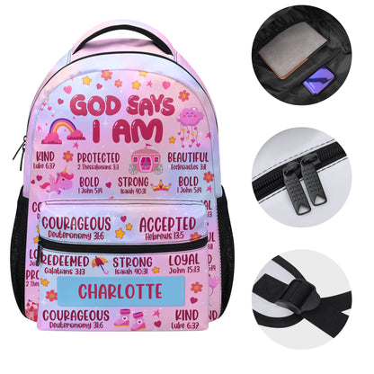 God Says I Am | Personalized Backpack JSBPH881