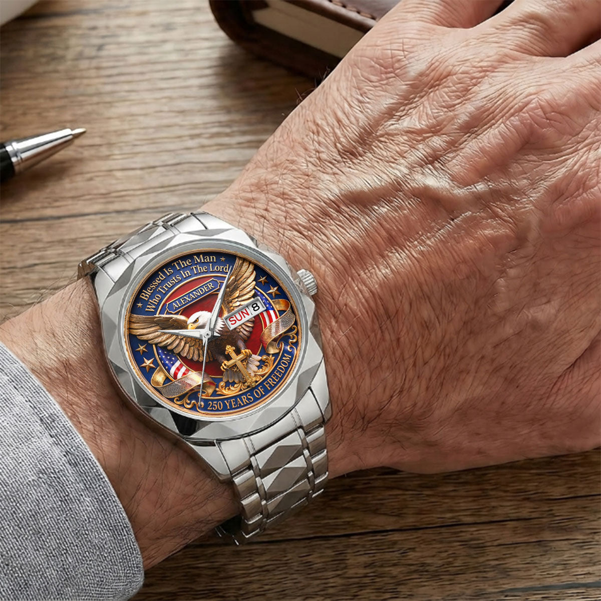 Blessed Is The Man Who Trusts In The Lord | Personalized Men's Wrist Watch