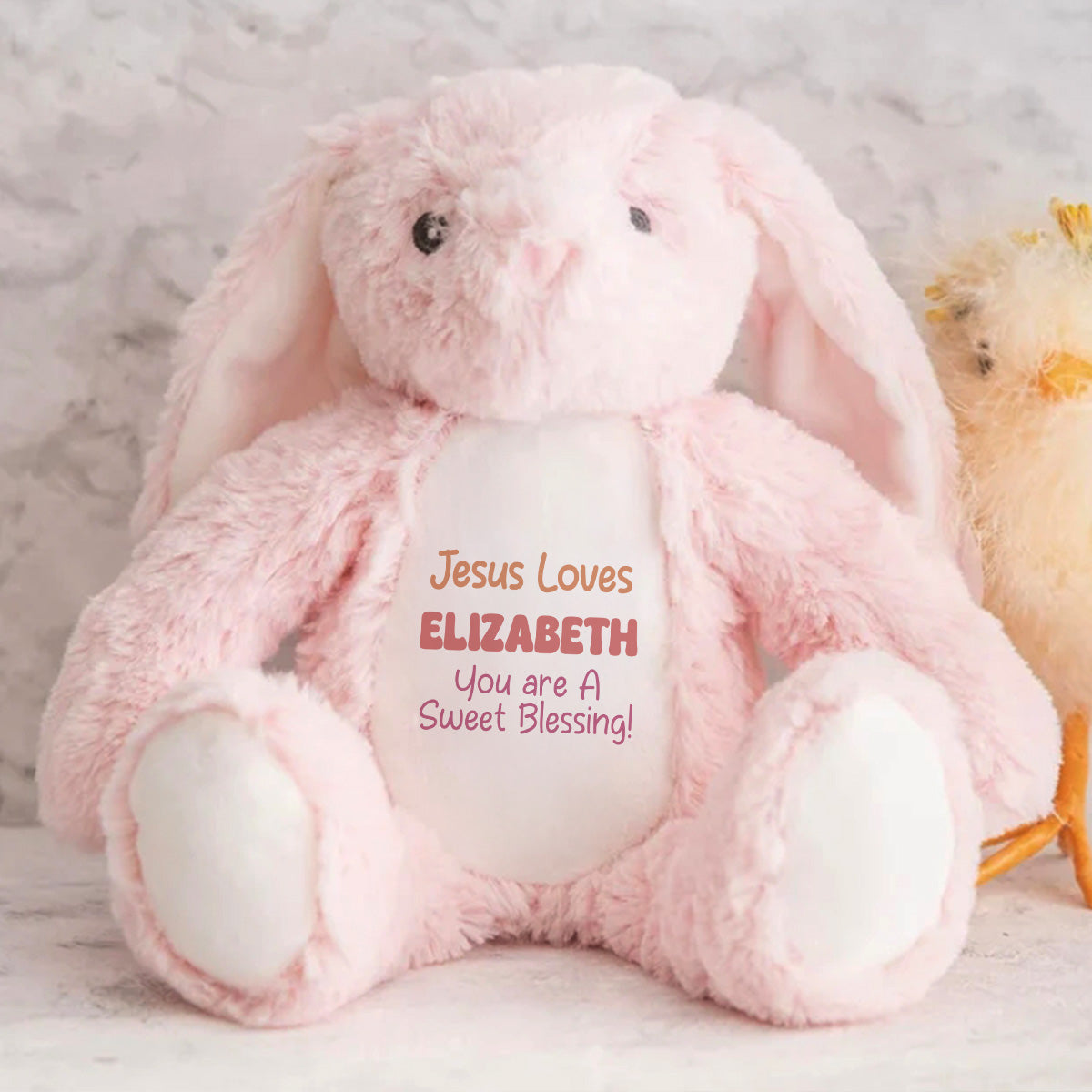Jesus Loves Me - Personalized Stuffed Bunny
