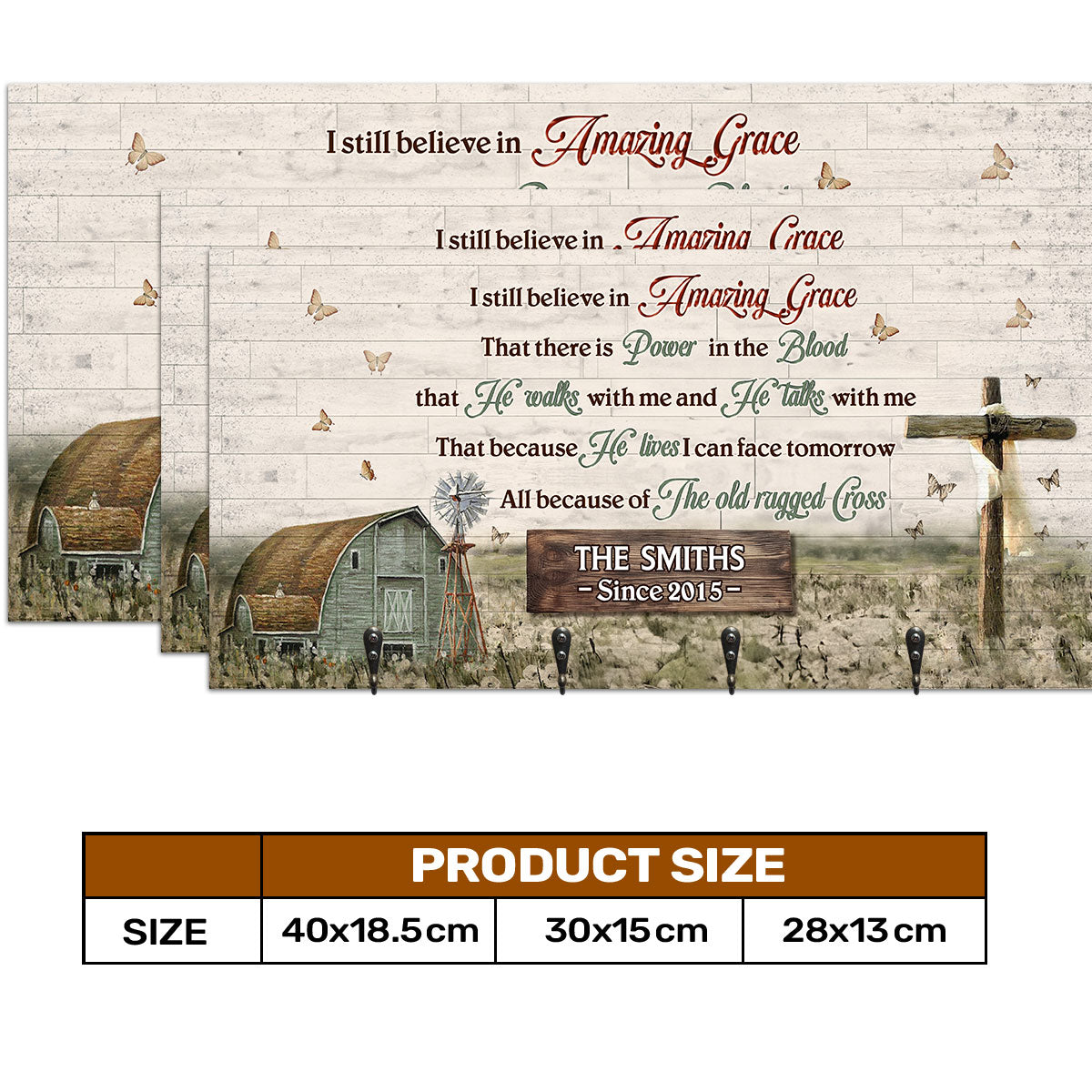 Amazing Grace | Personalized Key Holder JSUWKHCSPHA1722M