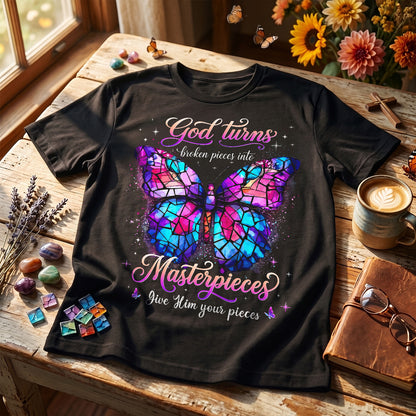 Broken Pieces Into God’s Masterpiece |  2D Unisex T-shirt