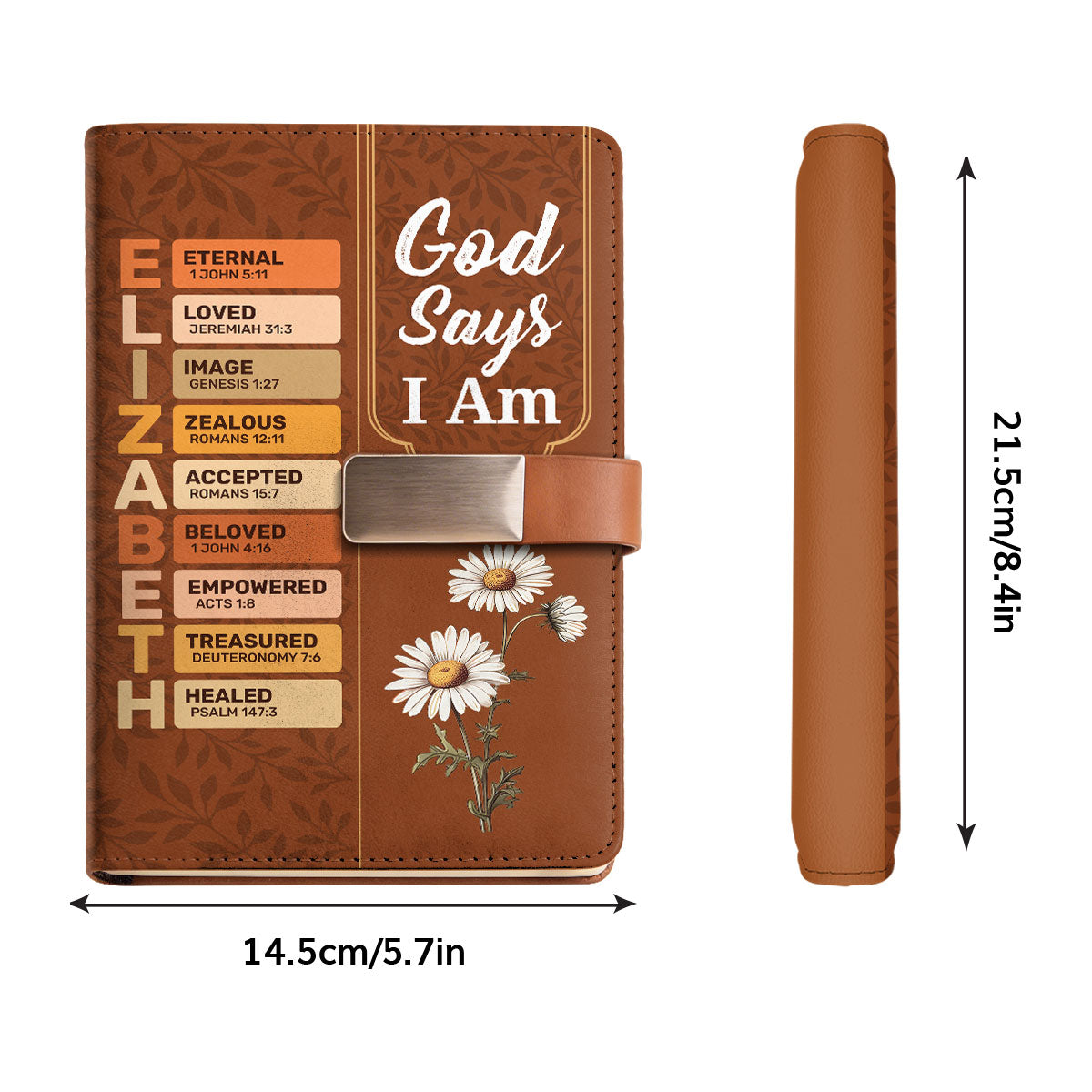 God Says I Am | Personalized Leather Notebook & Pen Set