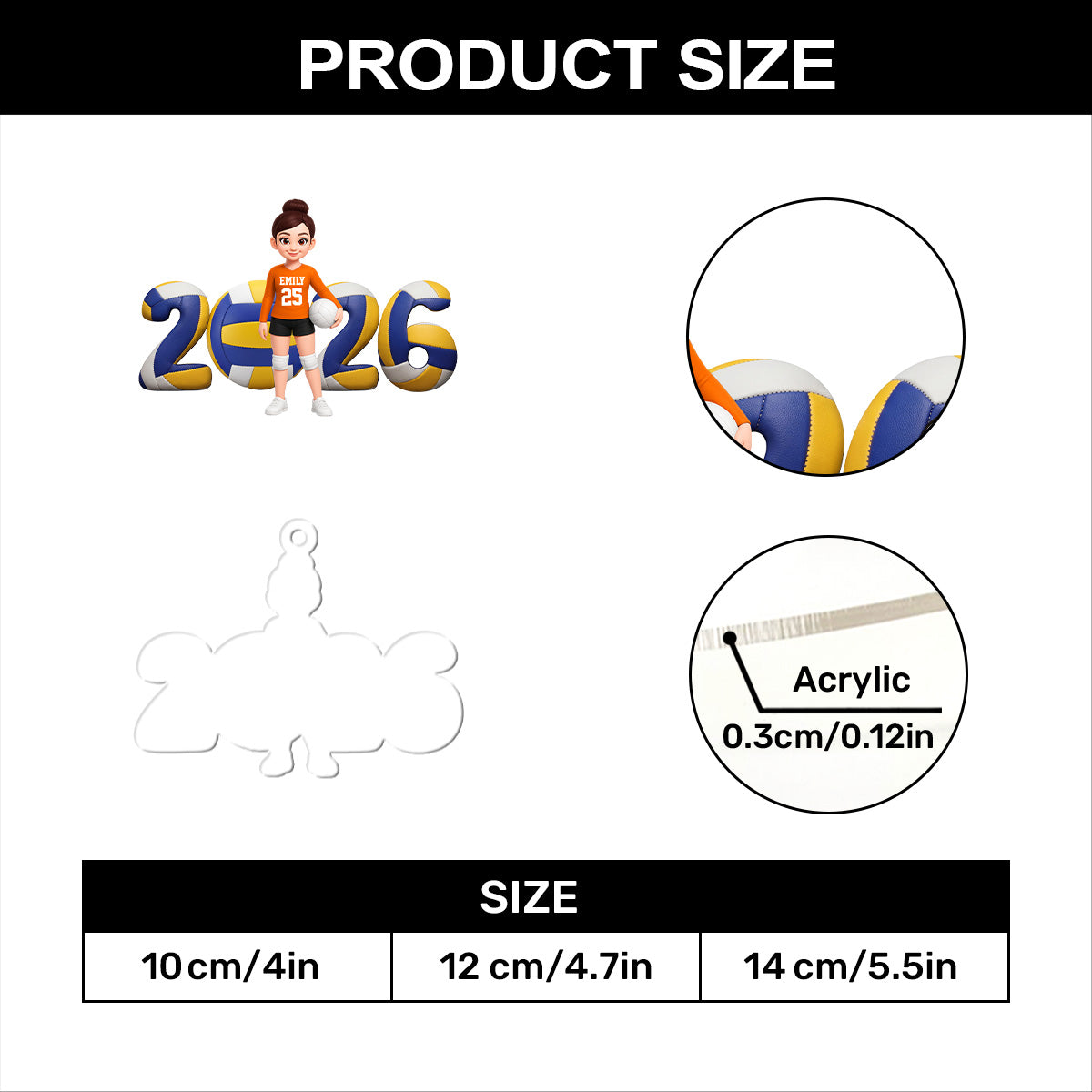 2026 Sport For Kid | Personalized 1-Layer Acrylic Ornament