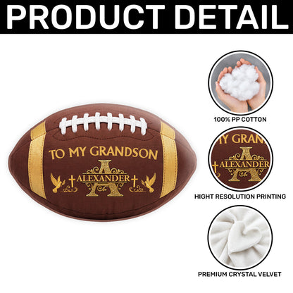 To My Grandson | Personalized Custom Shaped Pillow 2 Side Print