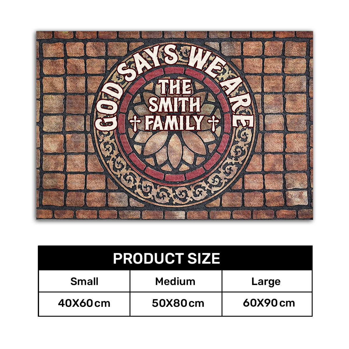 God Says We Are  | Personalized Doormat