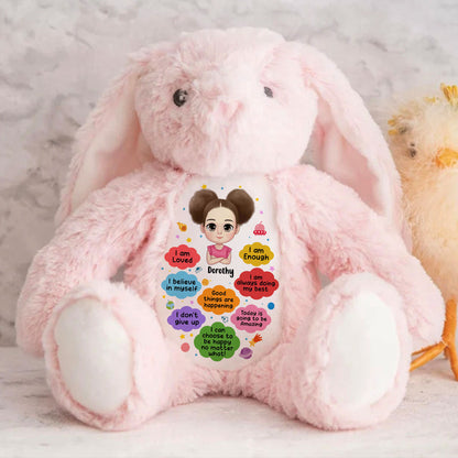 Good Things Are Happening | Personalized Stuffed Bunny